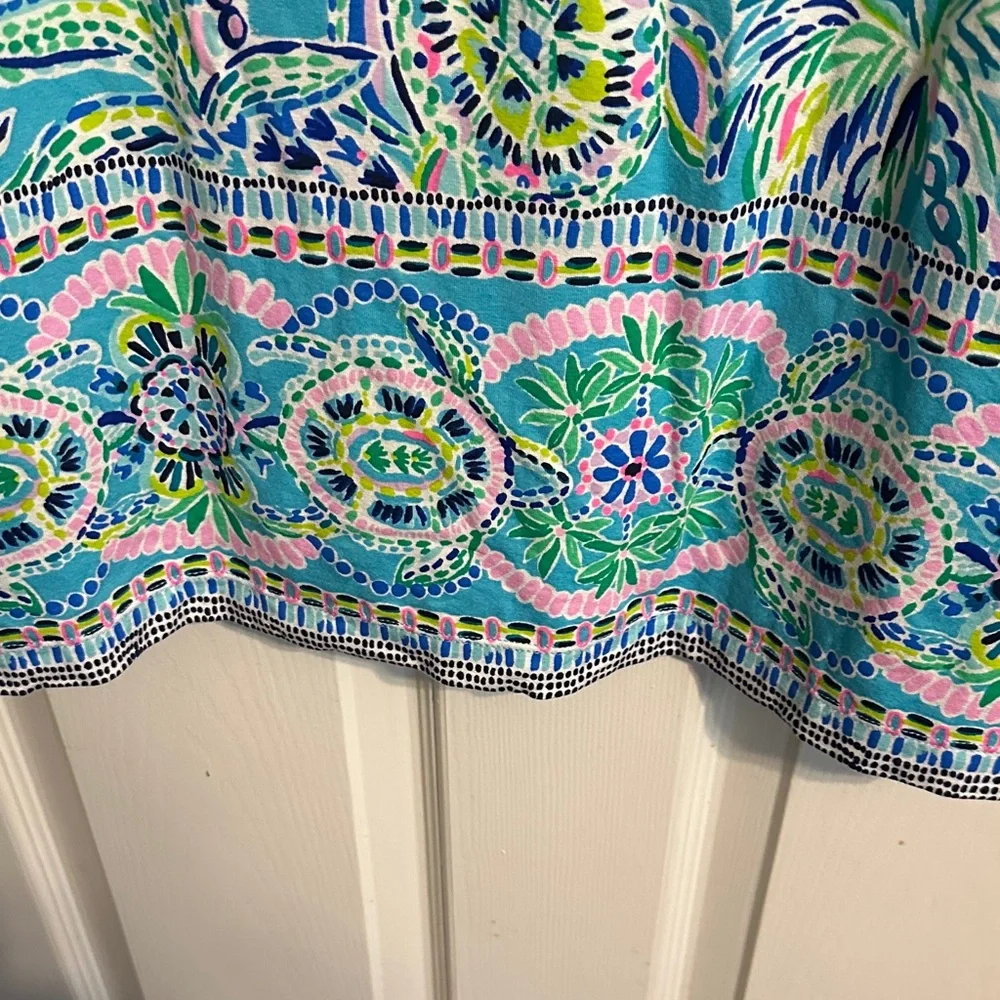 Lilly Pulitzer Turquoise Floral Print Midi Dress - Picture 9 of 9